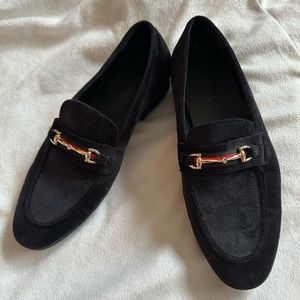 Men's Black Leather Slip On Gold Buckle Dress Shoes Loafers Formal By  AZARMAN